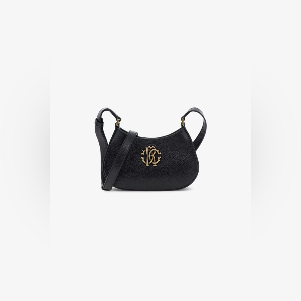 Roberto cavalli Black Shoulder Bag With Monogram RC